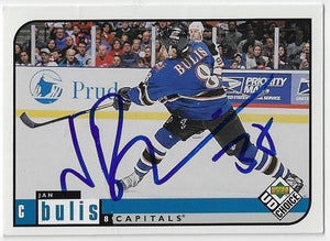 Jan Bulis Signed 1998-99 UD Choice Hockey Card - Washington Capitals