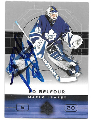 Ed Belfour Signed 2002-03 SP Authentic Hockey Card - Toronto Maple Leafs