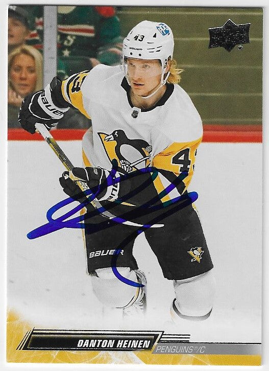Danton Heinen Signed 2022-23 Upper Deck Hockey Card - Pittsburgh Penguins