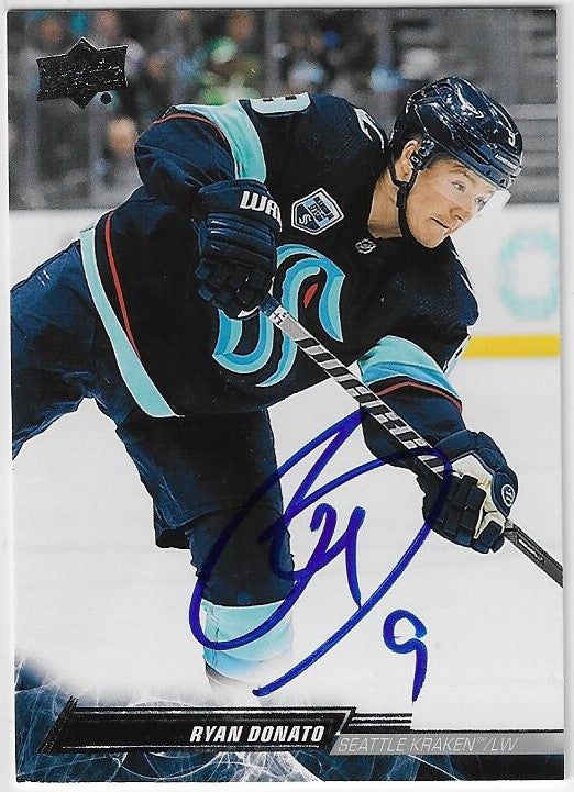 Ryan Donato Signed 2022-23 Upper Deck Hockey Card - Seattle Kraken