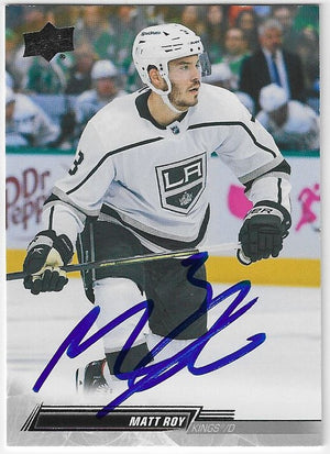 Matt Roy Signed 2022-23 Upper Deck Hockey Card - Los Angeles Kings