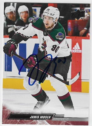 Janis Moser Signed 2022-23 Upper Deck Hockey Card - Arizona Coyotes