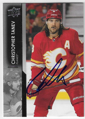 Christopher Tanev Signed 2021-22 Upper Deck Hockey Card - Calgary Flames
