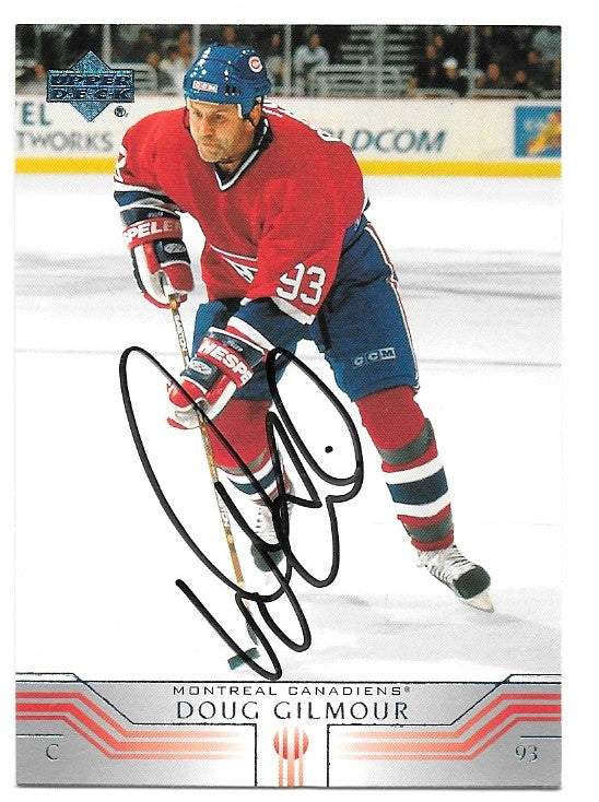 Doug Gilmour Signed 2001-02 Upper Deck Hockey Card - Montreal Expos