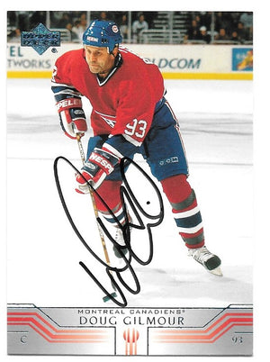 Doug Gilmour Signed 2001-02 Upper Deck Hockey Card - Montreal Expos