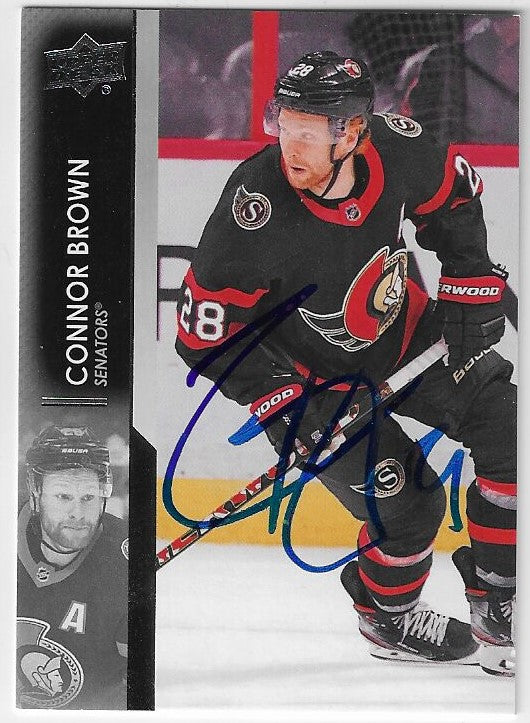 Connor Brown Signed 2021-22 Upper Deck Hockey Card - Ottawa Senators