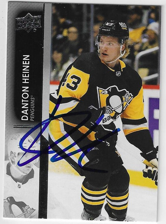 Danton Heinen Signed 2021-22 Upper Deck Hockey Card - Pittsburgh Penguins