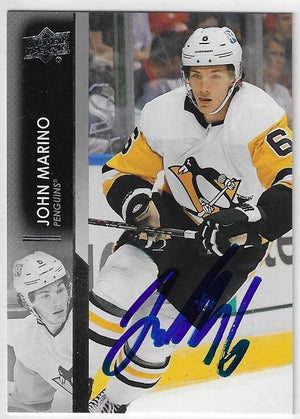 John Marino Signed 2021-22 Upper Deck Hockey Card - Pittsburgh Penguins