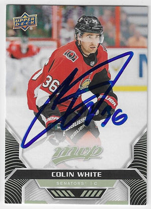 Colin White Signed 2020-21 Upper Deck MVP Hockey Card - Ottawa Senators