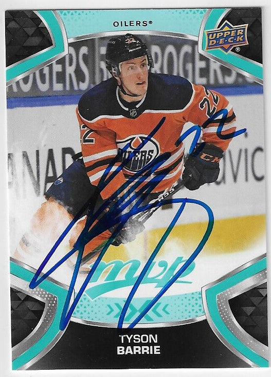 Tyson Barrie Signed 2021-22 Upper Deck MVP Hockey Card - Edmonton Oilers