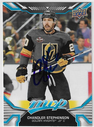 Chandler Stephenson Signed 2022-23 Upper Deck MVP Hockey Card - Las Vegas Knights