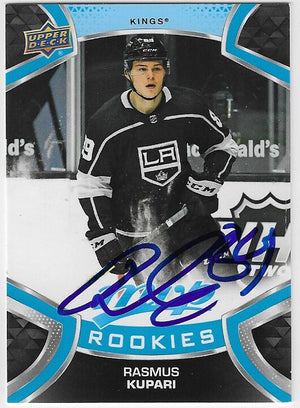 Rasmus Kupari Signed 2021-22 Upper Deck MVP Hockey Card - Los Angeles Kings