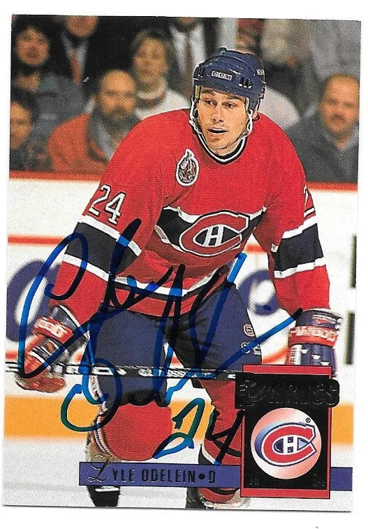 Lyle Odelein Signed 1993-94 Donruss Hockey Card - Montreal Canadiens