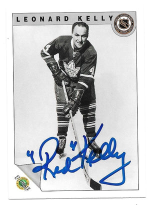 Red Kelly Signed 1991-92 Ultimate Hockey Card - Toronto Maple Leafs