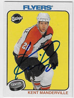 Kent Manderville Signed 2001-02 Upper Deck Vintage Hockey Card - Philadelphia Flyers