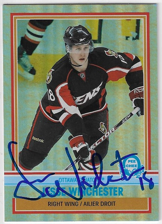 Jesse Winchester Signed 2009-10 O-Pee-Chee Retro Rainbow Hockey Card - Ottawa Senators SN/100