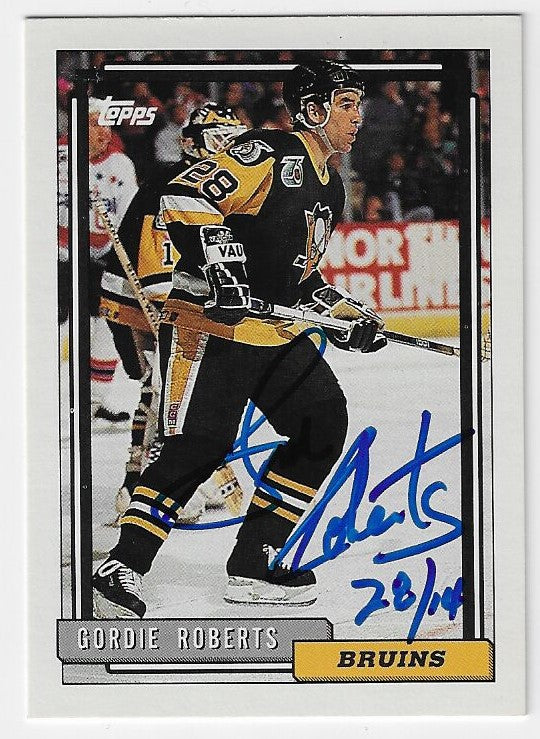 Gordie Roberts Signed 1992-93 Topps Hockey Card - Pittsburgh Penguins