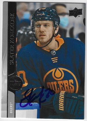 Slater Koekkoek Signed 2020-21 Upper Deck Hockey Card - Edmonton Oilers