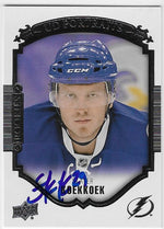 Slater Koekkoek Signed 2015-16 UD Portraits Hockey Card - Tampa Bay Lightning