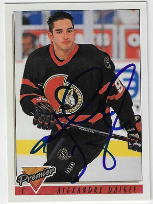 Alexandre Daigle Signed 1993-94 O-Pee-Chee Premier Hockey Card - Ottawa Senators