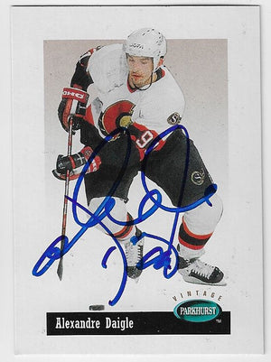 Alexandre Daigle Signed 1994-95 Parkhurst Vintage Hockey Card - Ottawa Senators