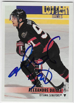 Alexandre Daigle Signed 1994-95 O-Pee-Chee Premier Hockey Card - Ottawa Senators