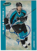 Milan Michalek Signed 2005-06 Parkhurst Hockey Card - San Jose Sharks