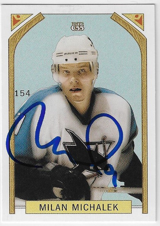 Milan Michalek Signed 2003-04 Topps C55 Hockey Card - San Jose Sharks