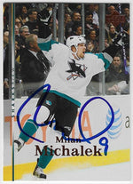 Milan Michalek Signed 2007-08 Upper Deck Hockey Card - San Jose Sharks