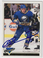 Matthew Barnaby Signed 1993-94 O-Pee-Chee Premier Gold Hockey Card - Buffalo Sabres
