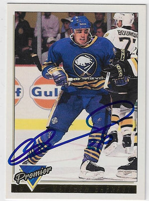 Matthew Barnaby Signed 1993-94 O-Pee-Chee Premier Gold Hockey Card - Buffalo Sabres