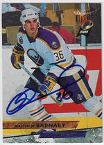Matthew Barnaby Signed 1993-94 Fleer Ultra Hockey Card - Buffalo Sabres