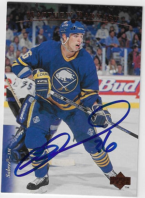 Matthew Barnaby Signed 1995-96 Upper Deck Hockey Card - Buffalo Sabres