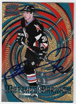 Matthew Barnaby Signed 1997-98 Pacific Revolution Hockey Card - Buffalo Sabres