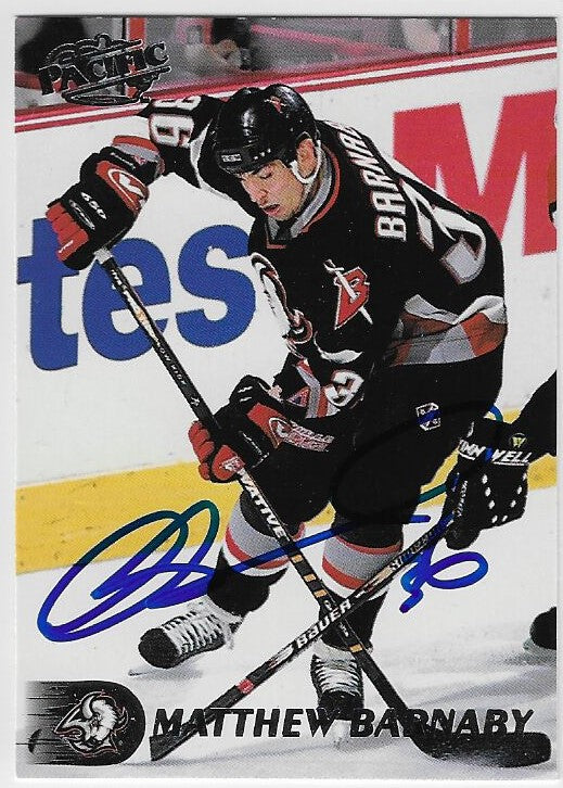 Matthew Barnaby Signed 1998-99 Pacific Hockey Card - Buffalo Sabres