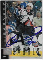 Matthew Barnaby Signed 1997-98 Upper Deck Hockey Card - Buffalo Sabres #16