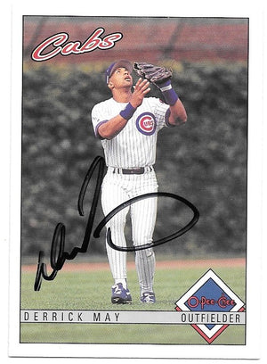 Derrick May Signed 1993 O-Pee-Chee Baseball Card - Chicago Cubs