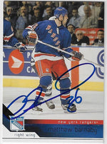 Matthew Barnaby Signed 2002-03 Pacific Hockey Card - New York Rangers