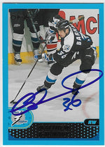 Matthew Barnaby Signed 2001-02 O-Pee-Chee Hockey Card - Tampa Bay Lightning