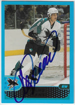Teemu Selanne Signed 2001-02 Topps Hockey Card - San Jose Sharks