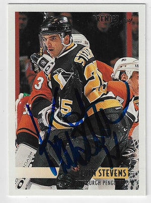 Kevin Stevens Signed 1994-95 O-Pee-Chee Premier Hockey Card - Pittsburgh Penguins