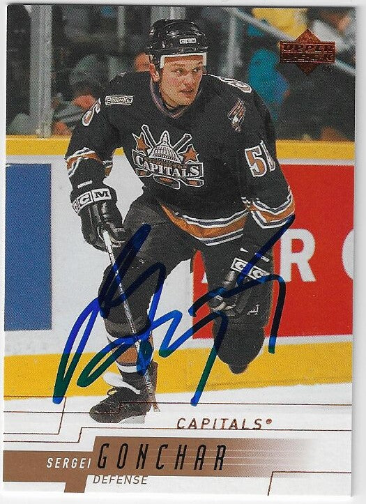 Sergei Gonchar Signed 2000-01 Upper Deck Hockey Card - Washington Capitals