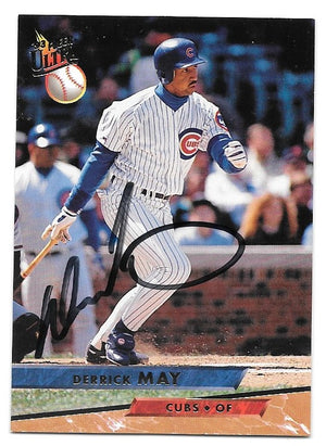 Derrick May Signed 1993 Fleer Ultra Baseball Card - Chicago Cubs