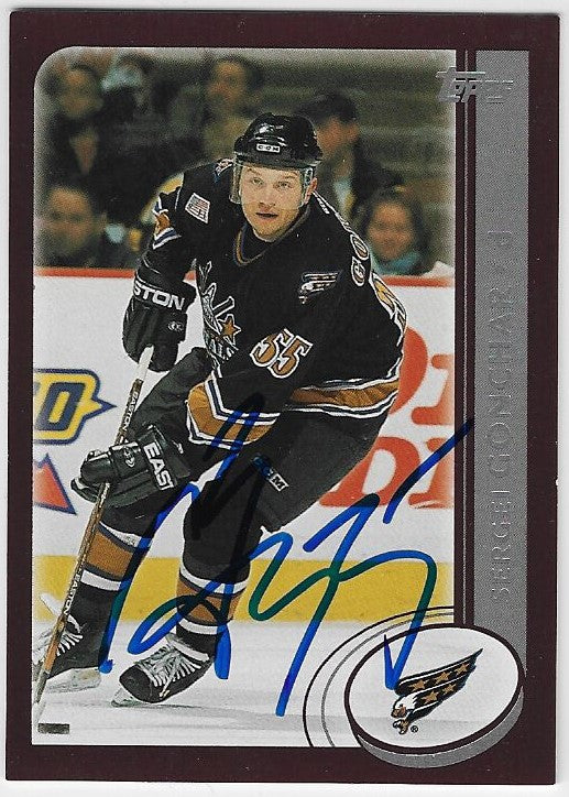 Sergei Gonchar Signed 2002-03 Topps Hockey Card - Washington Capitals #256