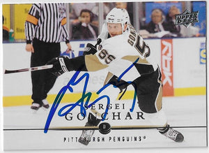 Sergei Gonchar Signed 2008-09 Upper Deck Hockey Card - Pittsburgh Penguins