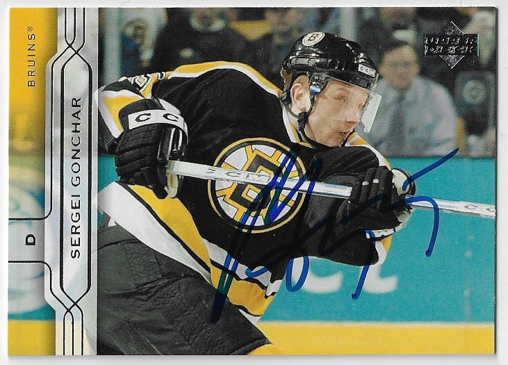 Sergei Gonchar Signed 2004-05 Upper Deck Hockey Card - Boston Bruins