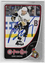 Sergei Gonchar Signed 2010-11 O-Pee-Chee Hockey Card - Ottawa Senators