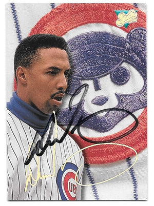 Derrick May Signed 1993 Studio Baseball Card - Chicago Cubs