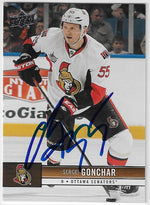 Sergei Gonchar Signed 2012-13 Upper Deck Hockey Card - Ottawa Senators