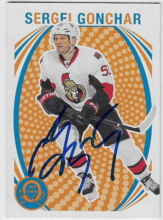 Sergei Gonchar Signed 2013-14 O-Pee-Chee Retro Hockey Card - Ottawa Senators